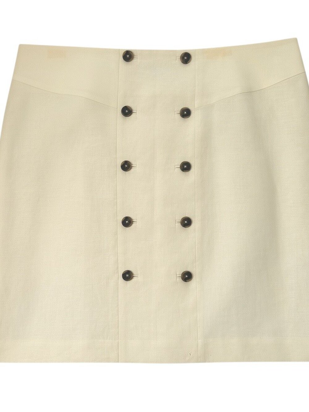 Vintage AK Anne Klein 100% Linen Pencil Skirt Cream, Size 22W 25” Plus